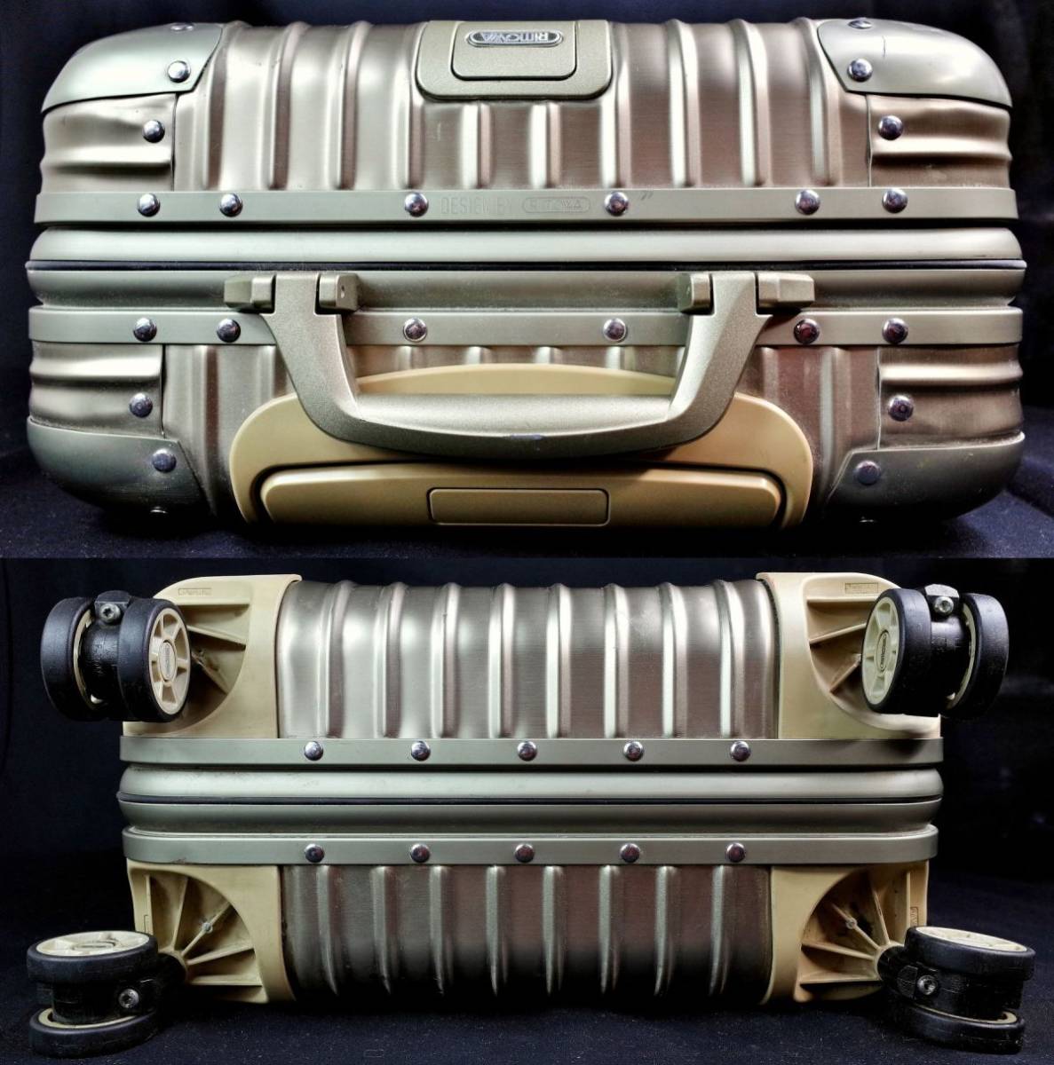 Rimowa リモワ 923.52　『Topas トパーズ』チタニウム　4輪キャビン・トロリー　32L【シャンパンゴールド】_画像7