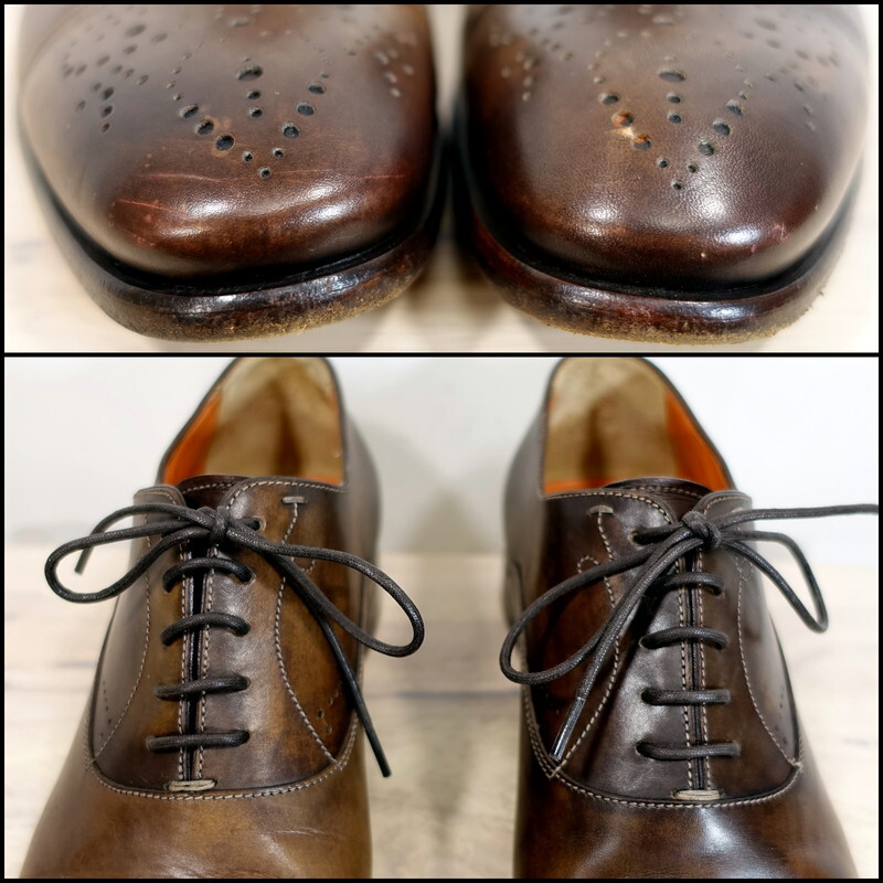 定番】サントーニ メダリオンシューズ 茶 Santoni 8.5 JP26.0 定番】サントーニ メダリオンシューズ 茶 Santoni 8.5 JP26.0