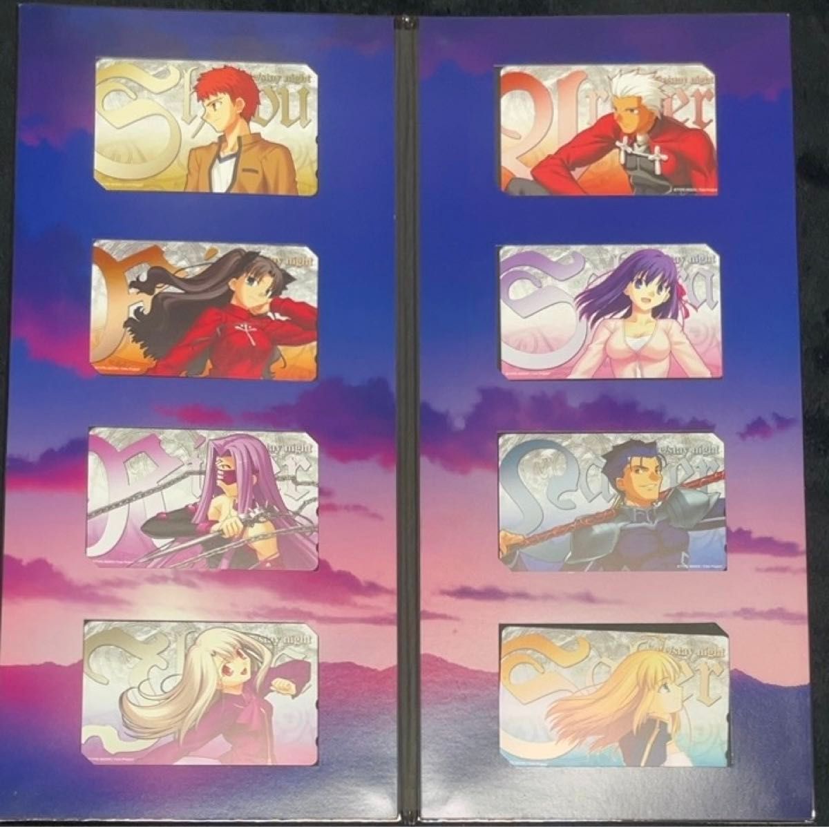 Fate stay night memorial telephone Card SET 間桐桜 セイバー 遠坂凛