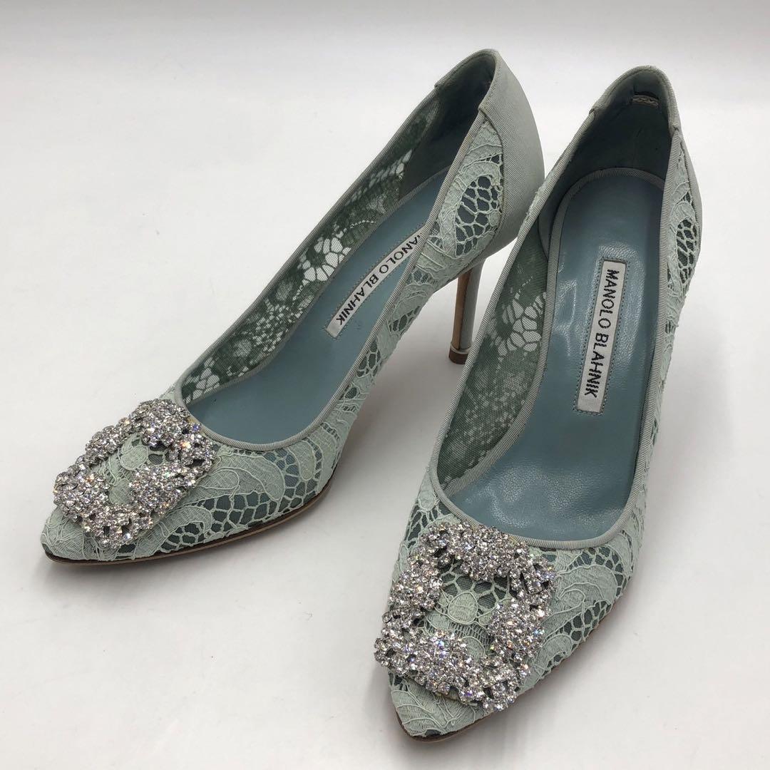 マノロブラニク MANOLO BLAHNIK パンプス 37 1/2 - レザー 黒 マノロブラニク MANOLO BLAHNIK パンプス 37 1/2 - レザー 黒