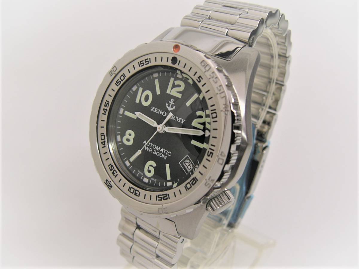 #EX# new goods prompt decision zeno Army diver 300m waterproof self-winding watch ZENO 465N-al