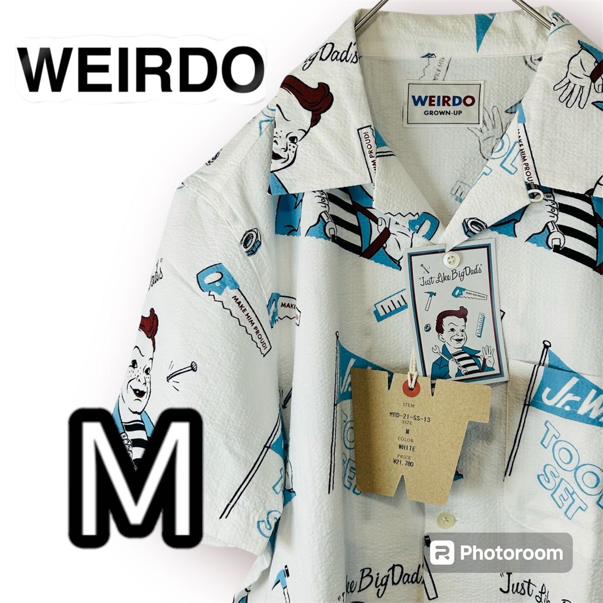 未使用タグ付 ケンコバ愛用ブランド WEIRDO 総柄シャツ GLADHAND 未使用タグ付 ケンコバ愛用ブランド WEIRDO 総柄シャツ GLADHAND