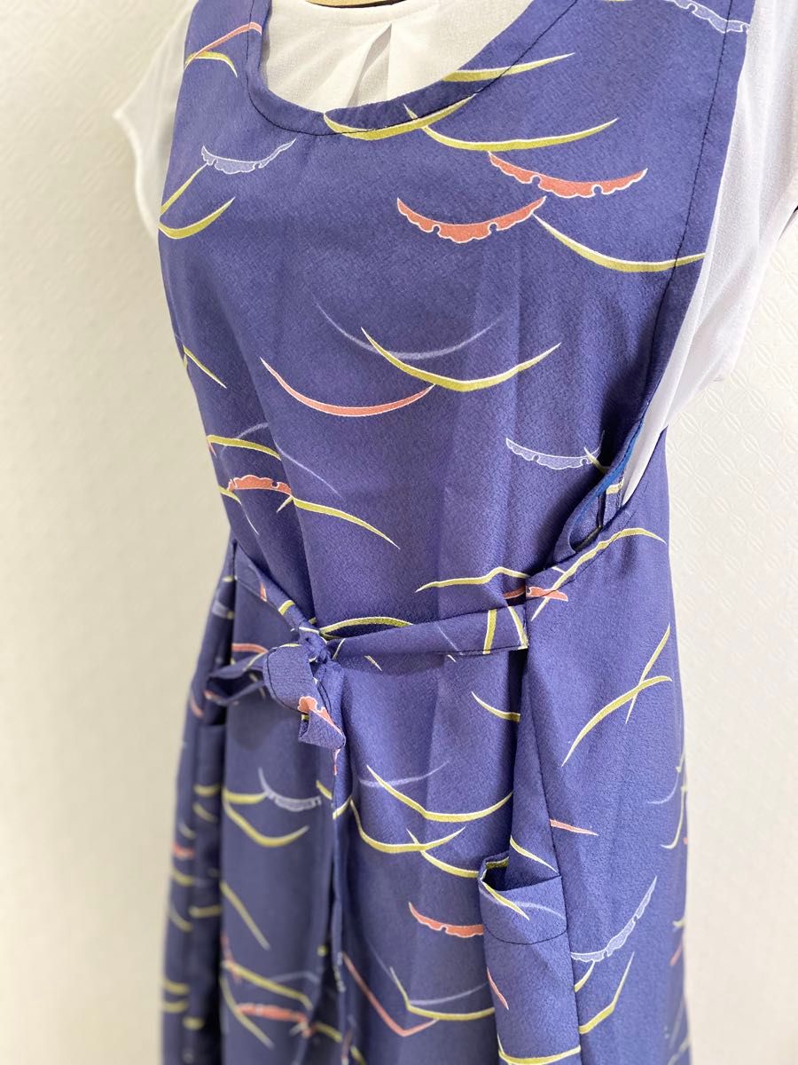 着物リメイク エプロンドレス エプロン ワンピース 着物 古布 着物リメイク エプロンドレス エプロン ワンピース 着物 古布