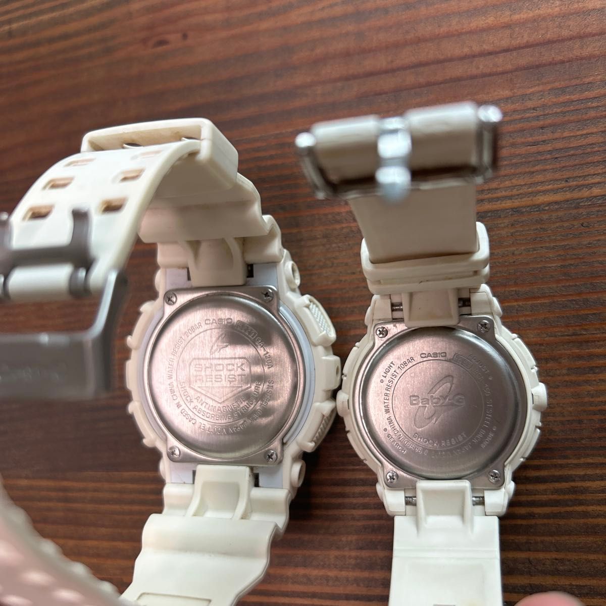 G-SHOCK Baby-G CASIO 腕時計 ペア ホワイト 白 ジャンク品 G-SHOCK Baby-G CASIO 腕時計 ペア ホワイト 白 ジャンク品