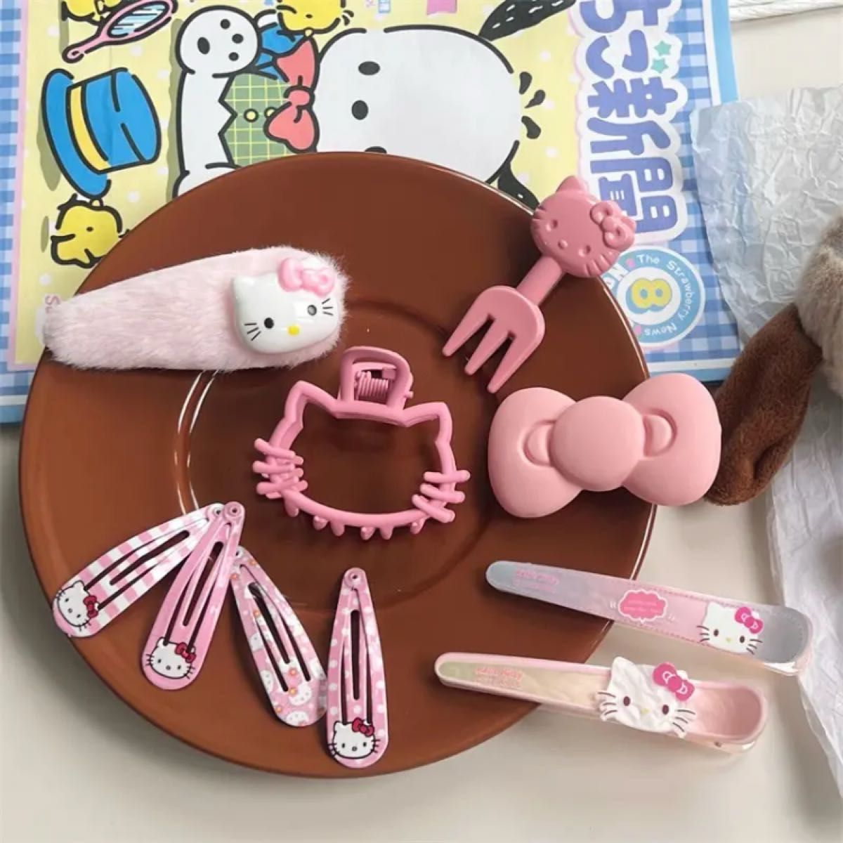 ハローキティ ヘアクリップ 10種類セット かわいい サンリオ ハローキティ ヘアクリップ 10種類セット かわいい サンリオ