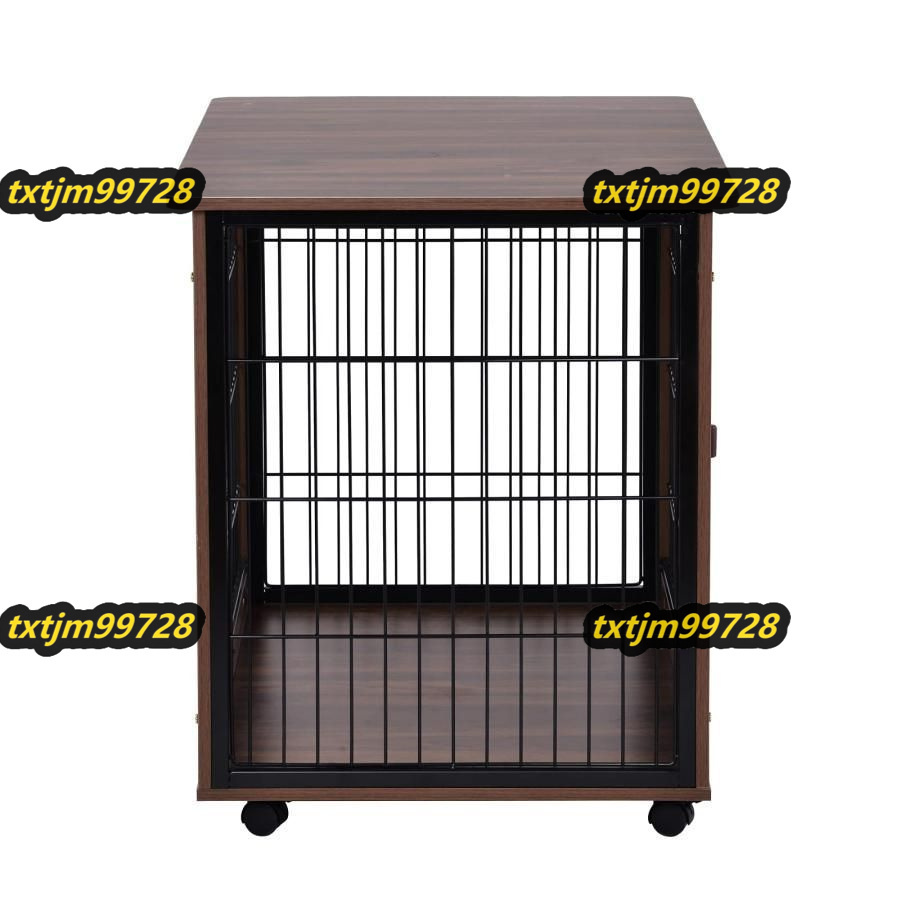 犬 ケージ ゲージ 屋根付き 木目調 サークル 98×64×75cm 小型犬 犬 ケージ ゲージ 屋根付き 木目調 サークル 98×64×75cm 小型犬