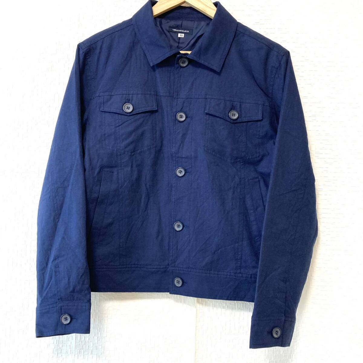 【URBAN RESEARCH】アーバンリサーチ デニムジャケット ジージャン Gジャン コットン アメカジ ネイビー メンズ サイズ40/Y13263UU