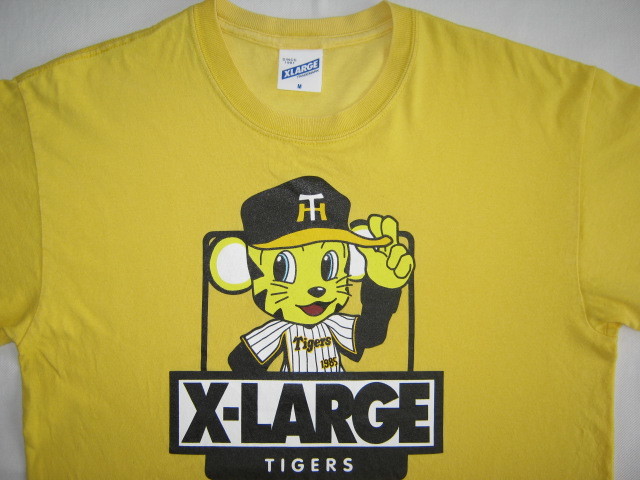 ★古着 XLARGE エクストララージ×阪神タイガース トラッキー Tシャツ M 黄 TIGERS プロ野球 阪神タイガースのマスコットキャラクター★_画像3