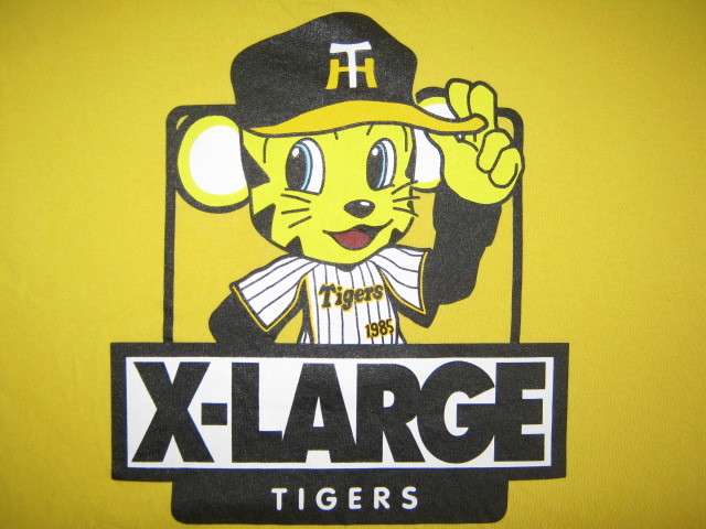 ★古着 XLARGE エクストララージ×阪神タイガース トラッキー Tシャツ M 黄 TIGERS プロ野球 阪神タイガースのマスコットキャラクター★_画像6