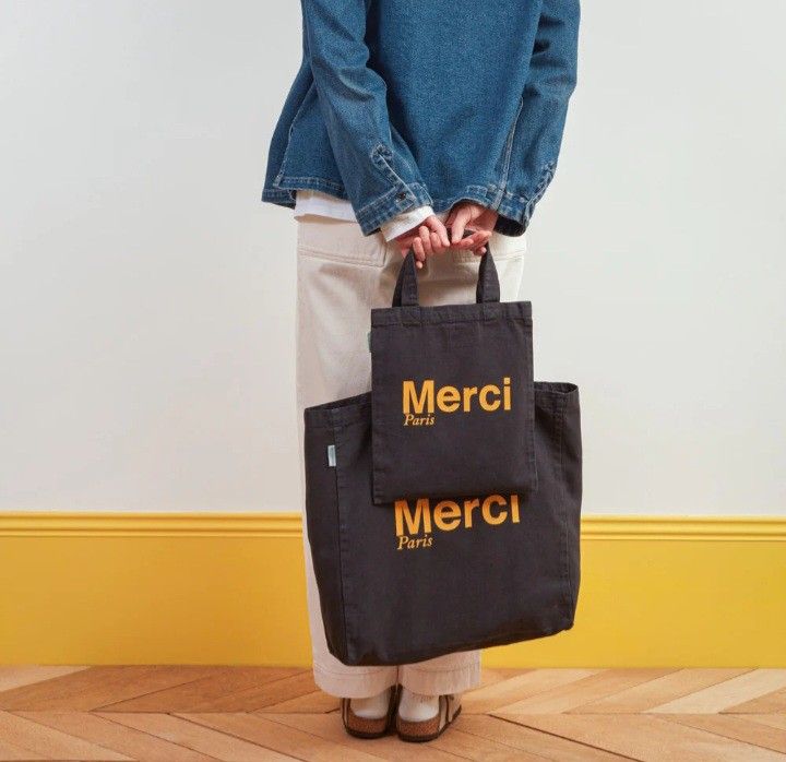 フランス パリ 直輸入 タグ付き メルシー merci トートバッグ フランス パリ 直輸入 タグ付き メルシー merci トートバッグ