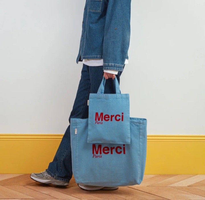 フランス パリ 直輸入 タグ付き メルシー merci トートバッグ フランス パリ 直輸入 タグ付き メルシー merci トートバッグ