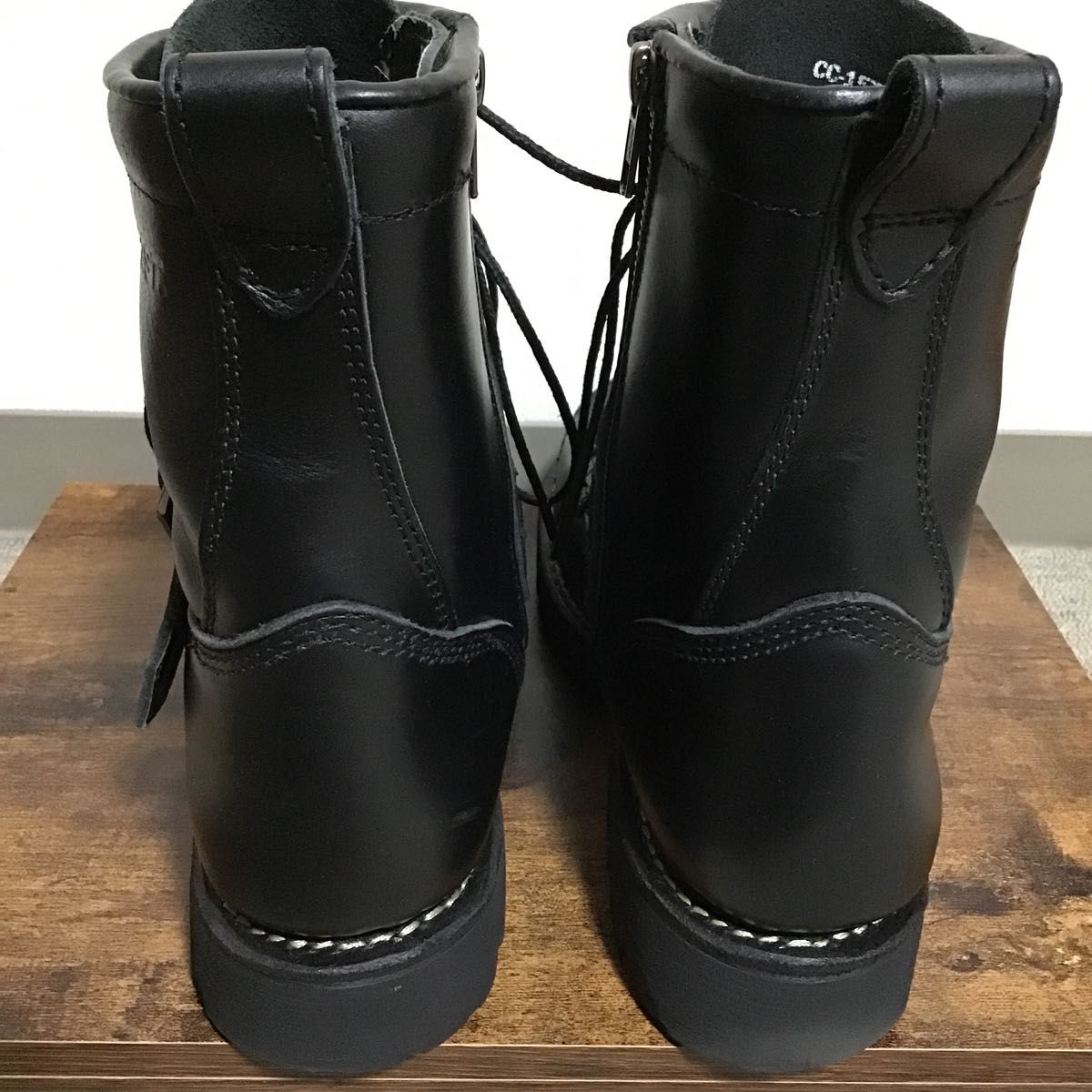 難あり】CEDAR CREST バイカーブーツ cc-1572 BLK 26 5センチ 難あり】CEDAR CREST バイカーブーツ cc-1572 BLK 26 5センチ