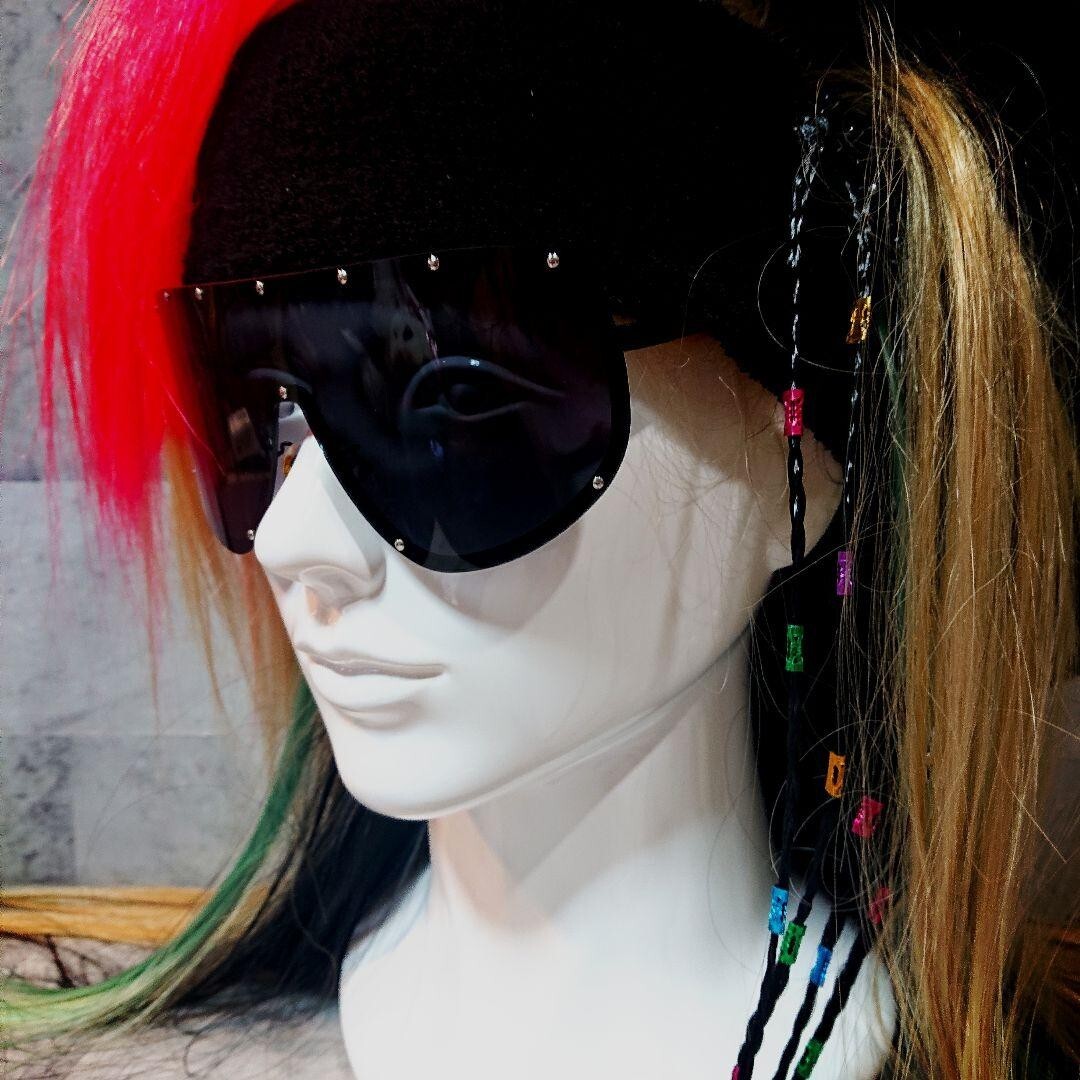 X-JAPAN HIDE TAIJI コスプレ用 サングラス ブラック シールド X-JAPAN HIDE TAIJI コスプレ用 サングラス ブラック シールド