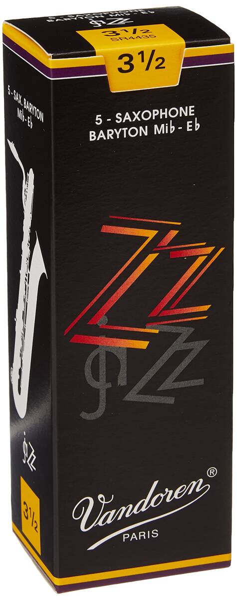 【中古】バンドーレン バリトンサクソフォンリード ズィーズィー(ZZ) 硬さ:3-1/2 (5枚入) その他