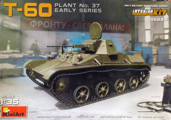 ミニアート/1/35/ソ連陸軍Ｔ-60軽戦車/未組立品/フルインテリアキット