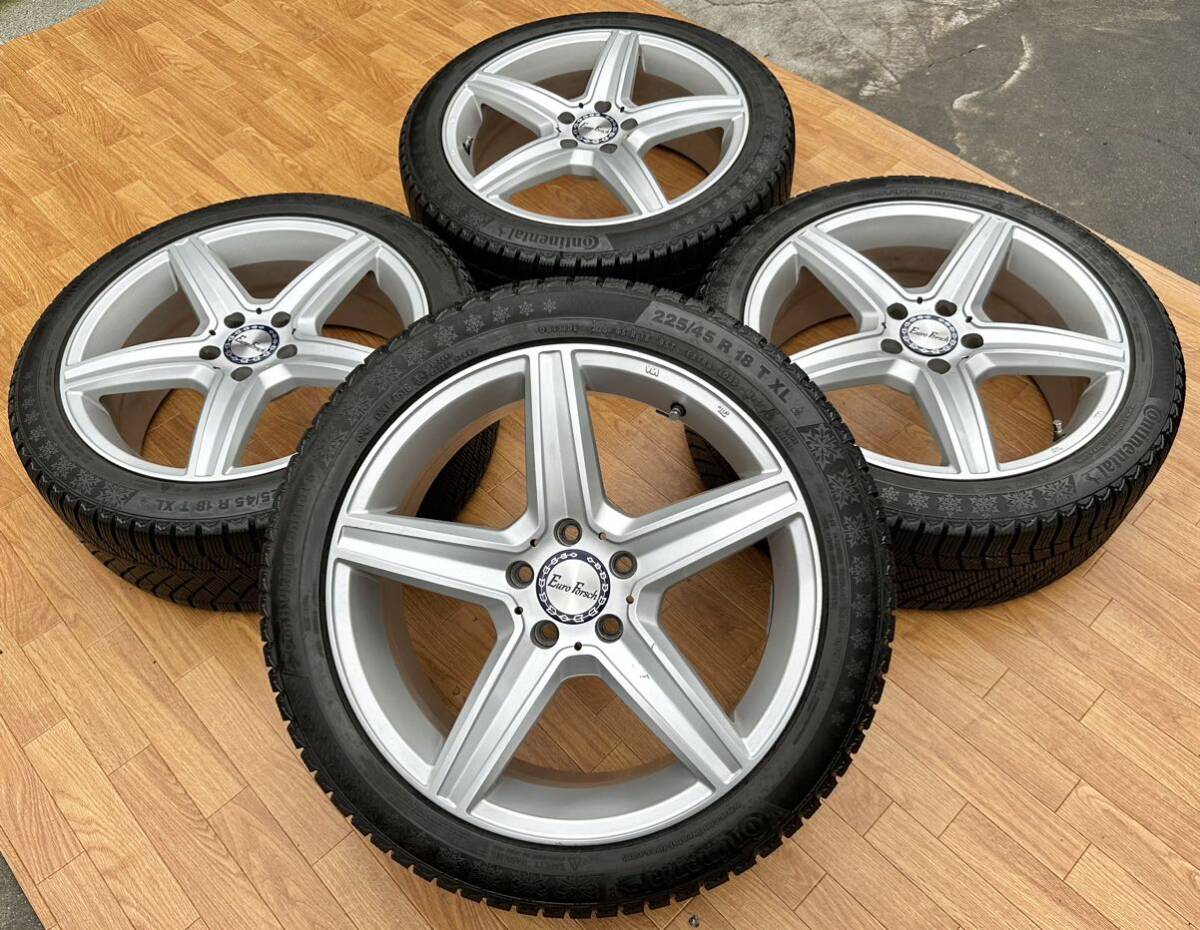 ユーロフォルシュ18インチアルミホイール& Continental 225/45R18 4本セット☆ベンツW177 AクラスBクラスCクラスCLAクラス 等に－日本代購代Bid第一推介「Funbid」