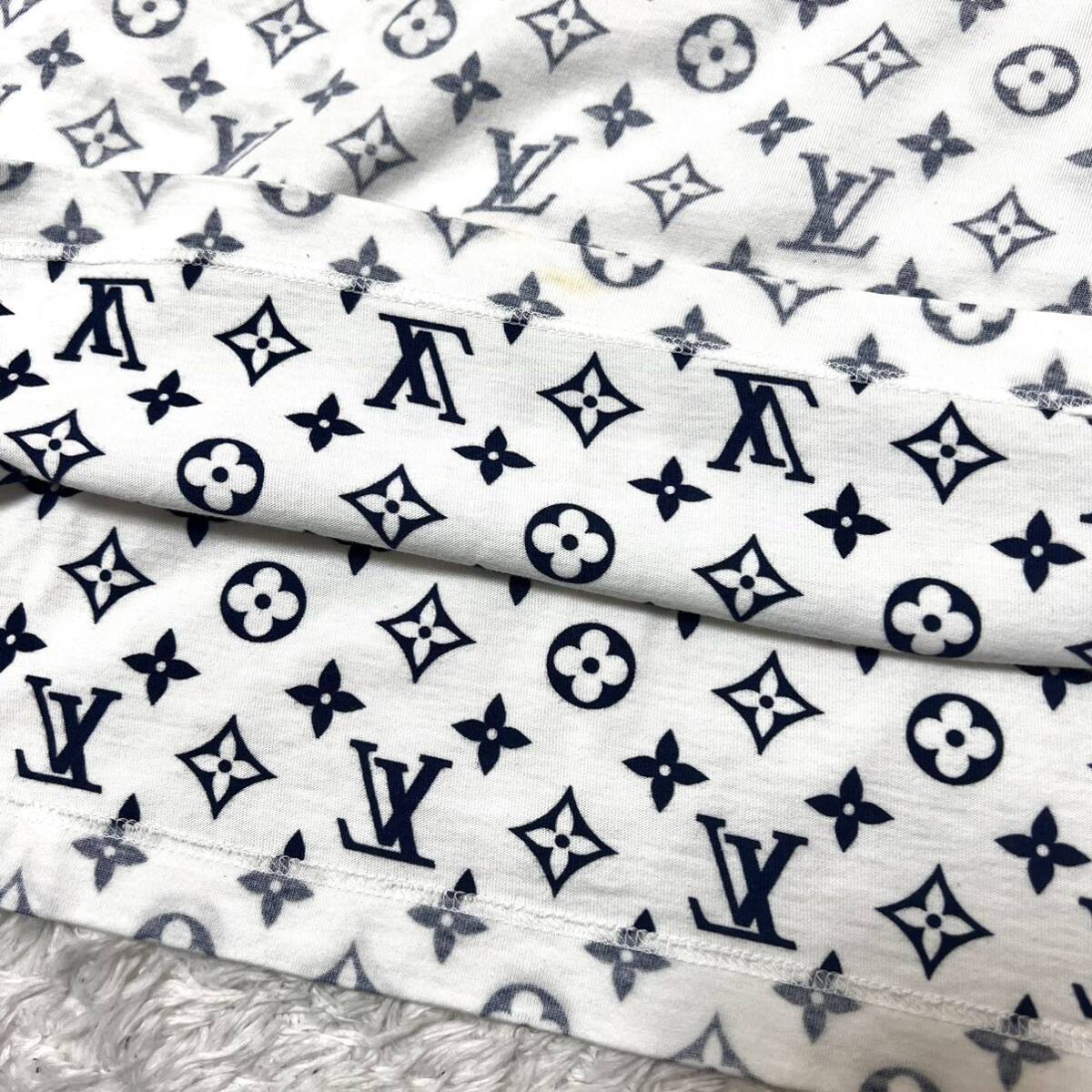 美品 ルイヴィトン LVエスカルプリンテッドTシャツ ダミエ 美品 ルイヴィトン LVエスカルプリンテッドTシャツ ダミエ