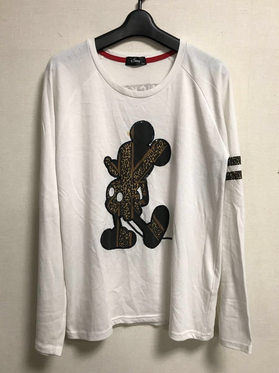  Mickey Mouse Mickey Mouse Disney disney long sleeve shirt leopard print leopard print England L size bo Robot ro