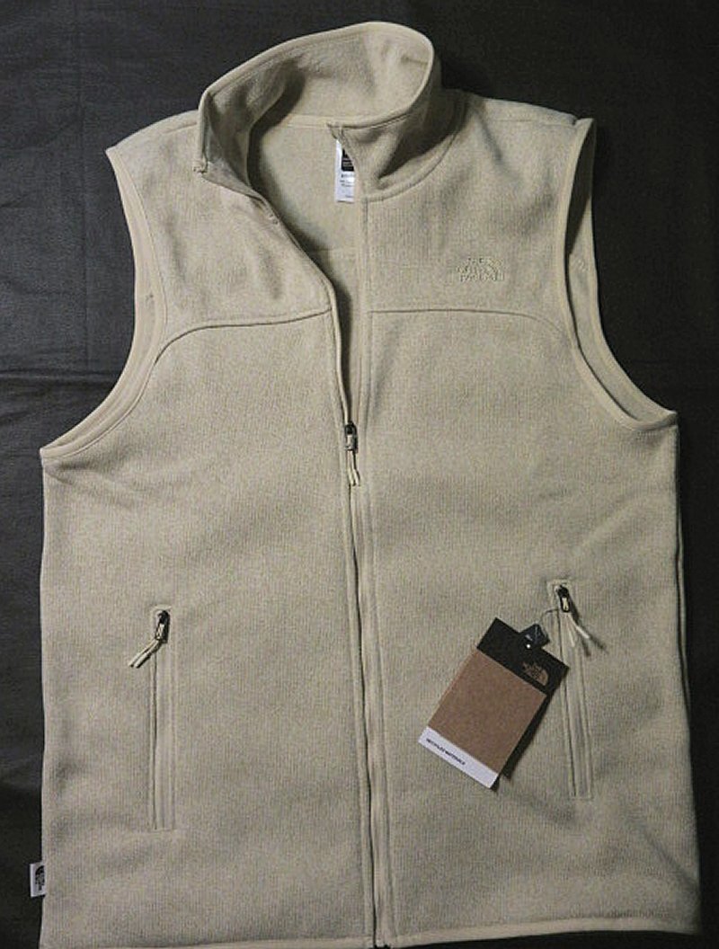 本物正規◆ノースフェイス◆ニット フリース ベスト FRONT RANGE VEST■L■ベージュ /GRAVEL■新品■アメリカ限定■46J