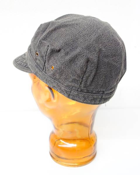 68&BROTHERS NEW YORK シックスティエイトアンドブラザーズ ＊2655 Vintage Engineer Cap ヴィンテージ加工 エンジニアキャップ GY L ⑥_画像2