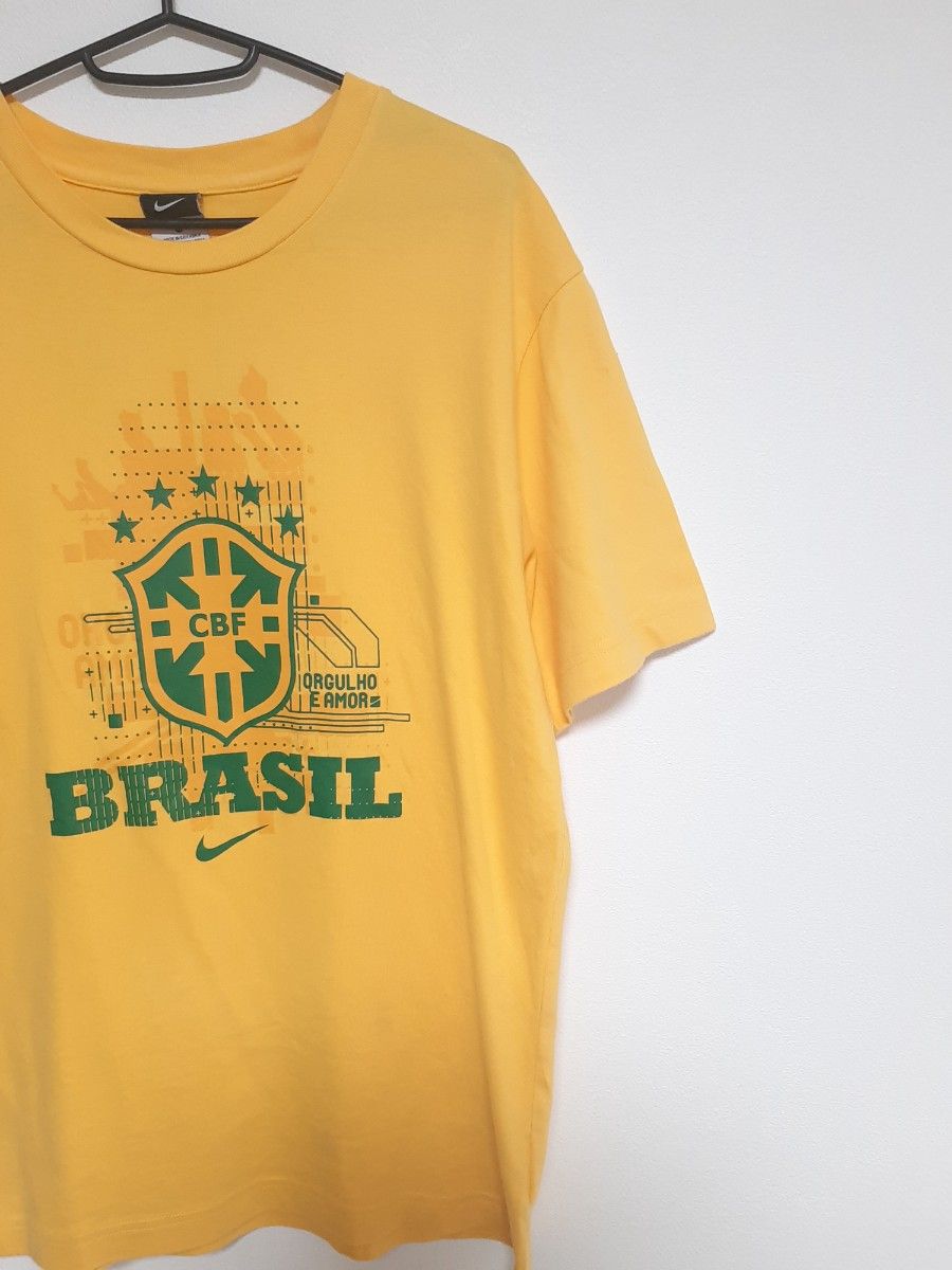 希少 ナイキ 半袖Tシャツ ブラジル代表 背番号11 イエロー M