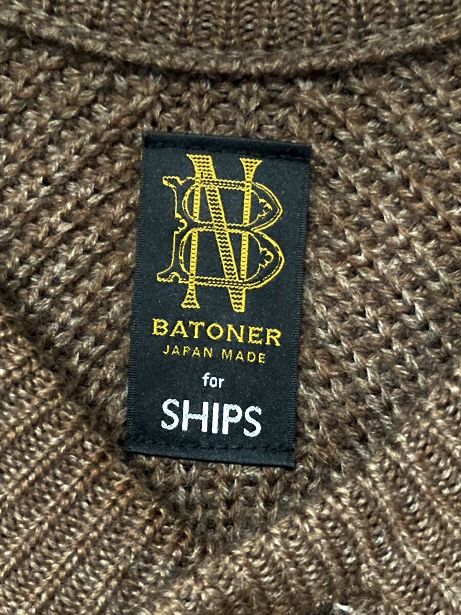 バトナー BATONER シップス クルーネック ウール カーディガン バトナー BATONER シップス クルーネック ウール カーディガン