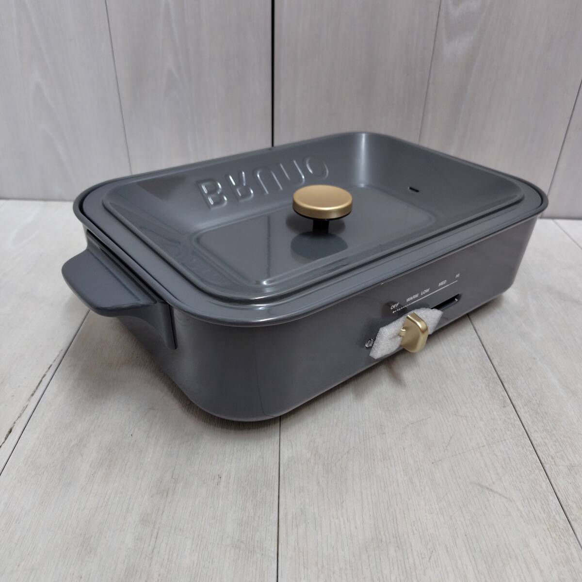 未使用 BRUNO コンパクト ホットプレート BOE021 -CH チャコール 未使用 BRUNO コンパクト ホットプレート BOE021 -CH チャコール