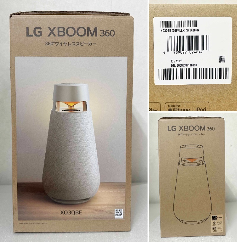 展示品 LG ワイヤレス ポータブル スピーカー XBOOM 360 XO3 QBE 展示品 LG ワイヤレス ポータブル スピーカー XBOOM 360 XO3 QBE