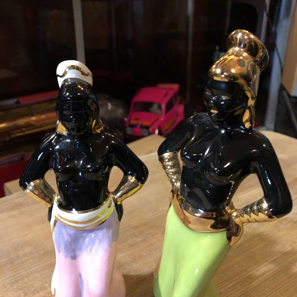  black person k Robot - woman 2 person Vintage doll antique goods ceramics made 