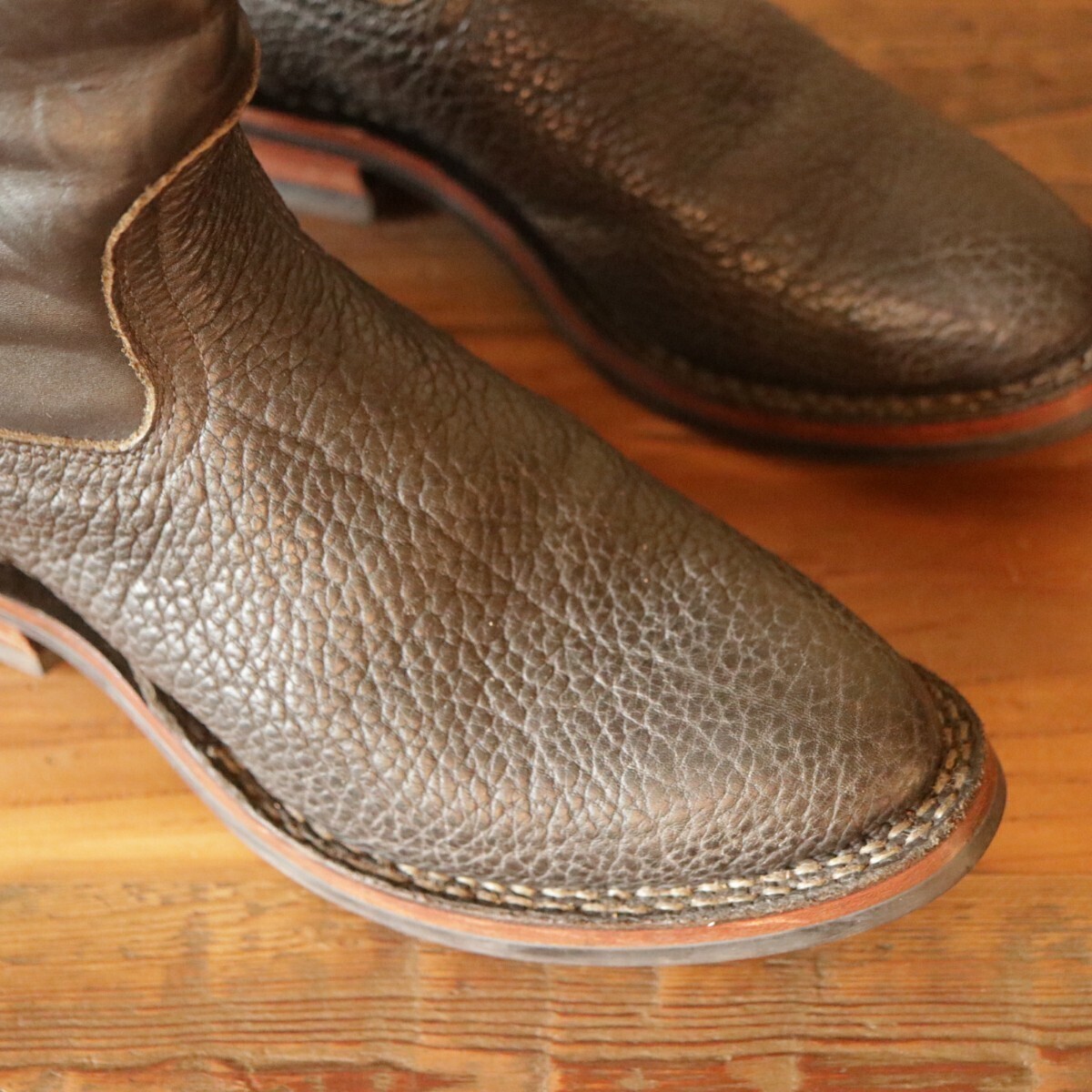 希少!HATHORN ハソーン ブルハイド ローパーブーツ ブラック 希少!HATHORN ハソーン ブルハイド ローパーブーツ ブラック