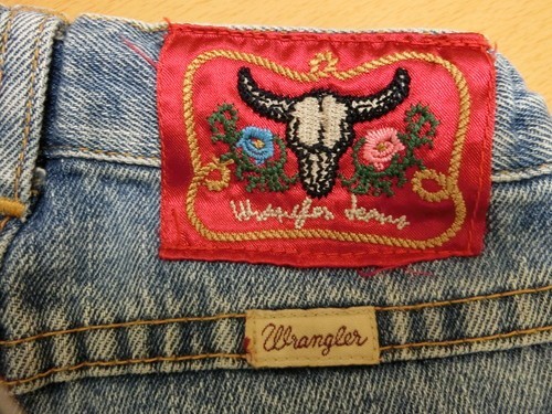 (30183)Wrangler Wrangler Kids damage Denim 95 USED