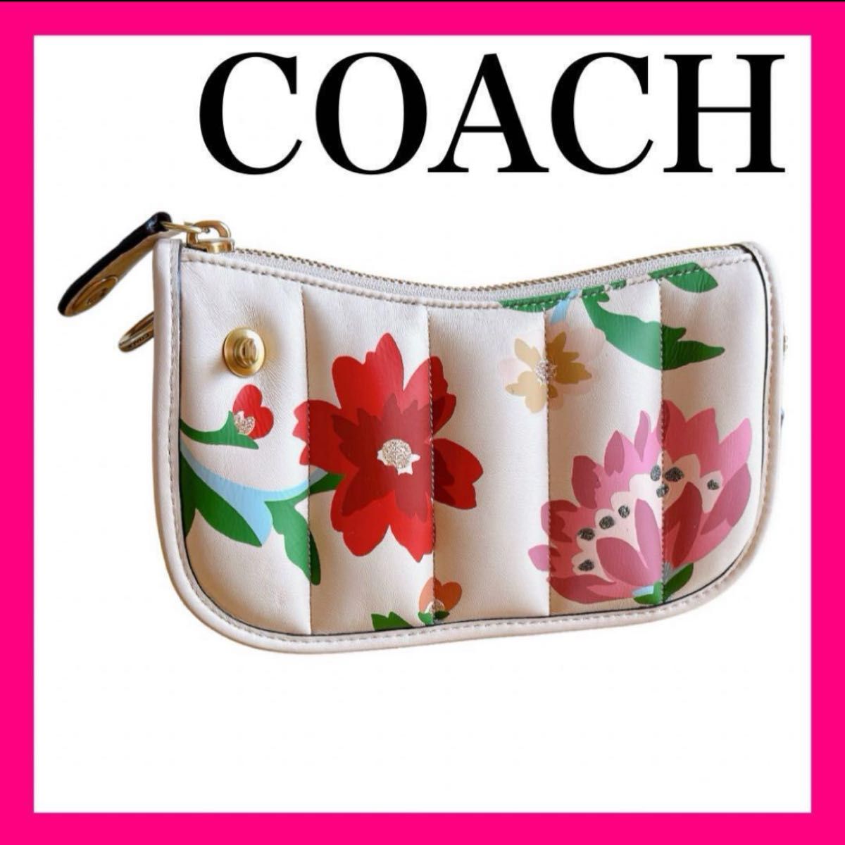 COACH コーチ coach 花柄 ミニ バッグ チェーン 小物入れ COACH コーチ coach 花柄 ミニ バッグ チェーン 小物入れ