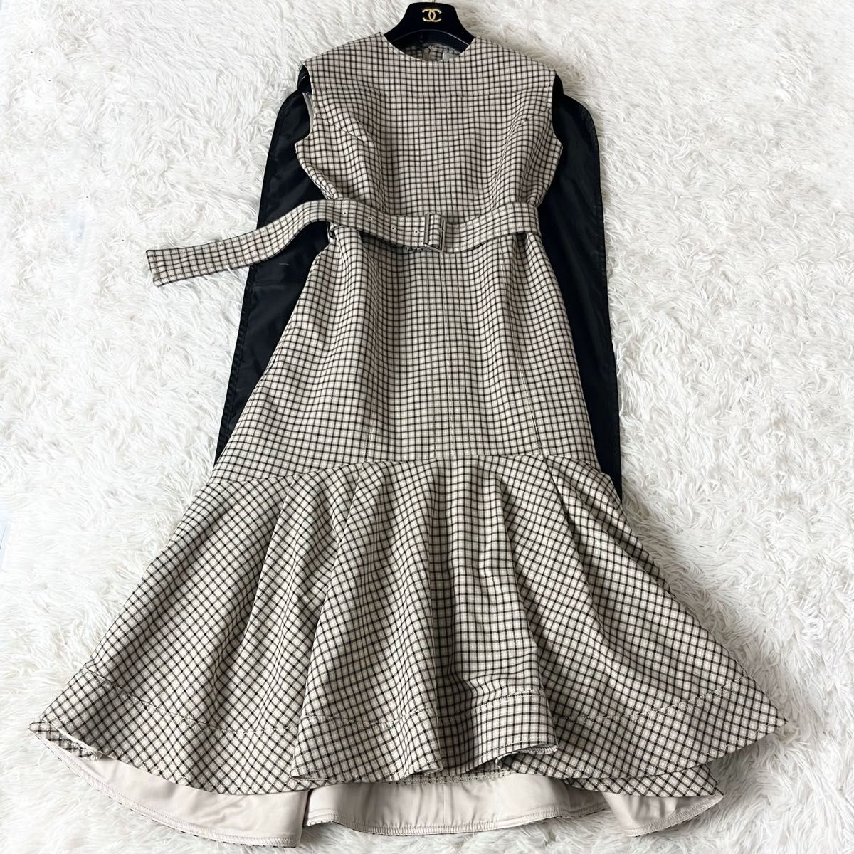 CELFORD セルフォード チェック ロングワンピース フィッシュ CELFORD セルフォード チェック ロングワンピース フィッシュ