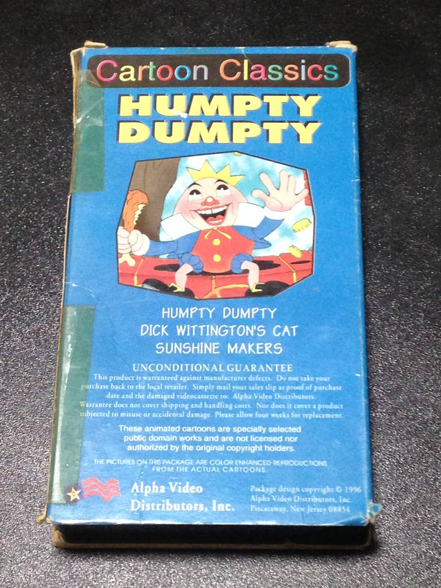 送料無料　ハンプティ・ダンプティ　ＶＨＳビデオテープ　Humpty Dumpty & FRIENDS　caqtoon classics　カートゥーン　アニメ　_画像2