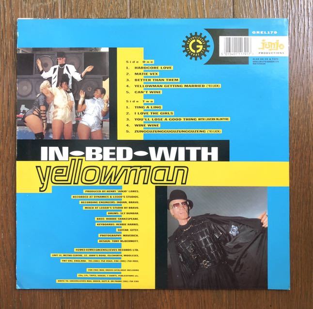 1993 Yellow Man In Bed With Yellowman イエローマン Dance Hall ダンスホール UK オリジナル 当時物 LP Album Greensleeves 90s 絶版_画像2