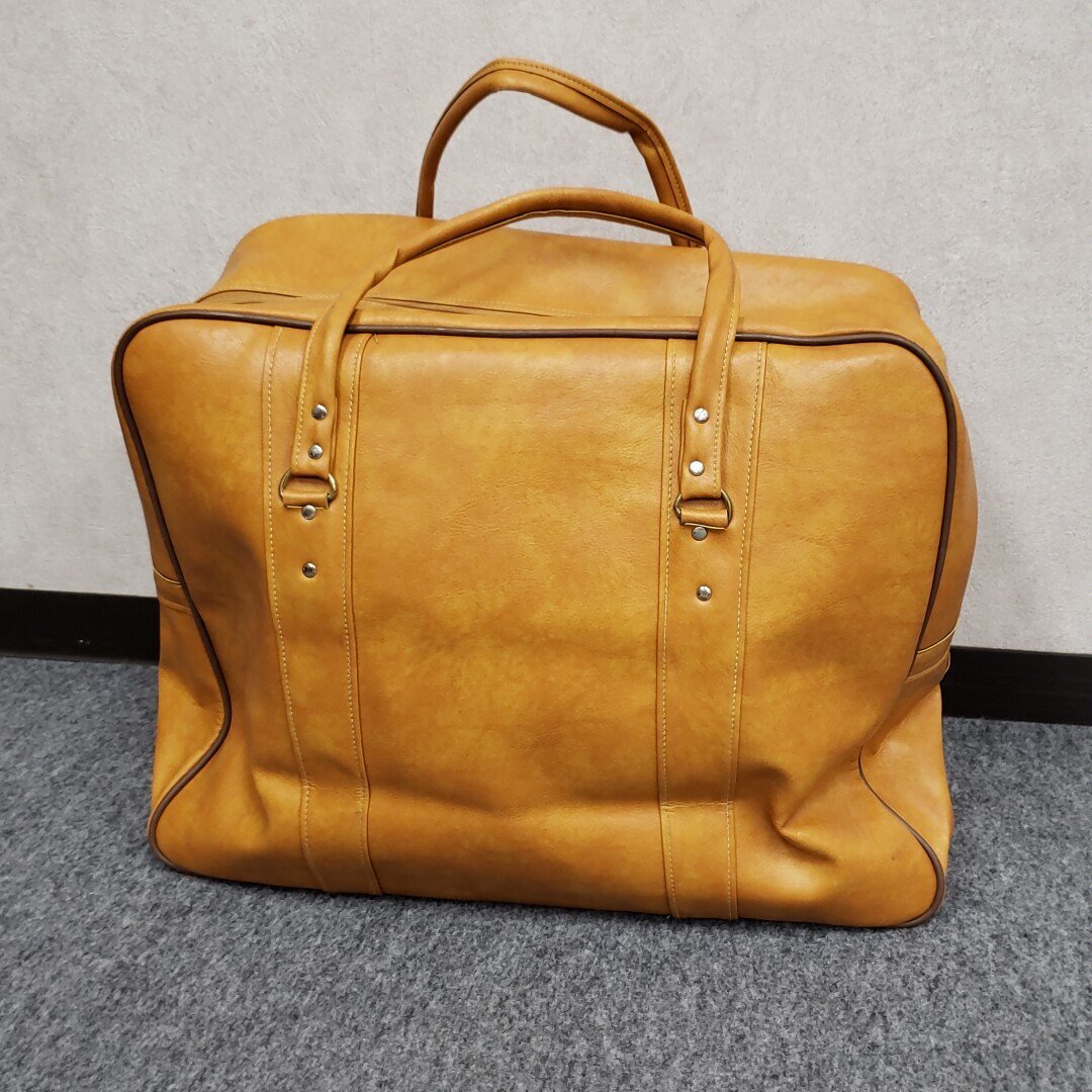  Boston bag W50cm key attaching No-brand light brown travel bag travel bag bag bag original leather? imitation leather? leather manner [120t3712]