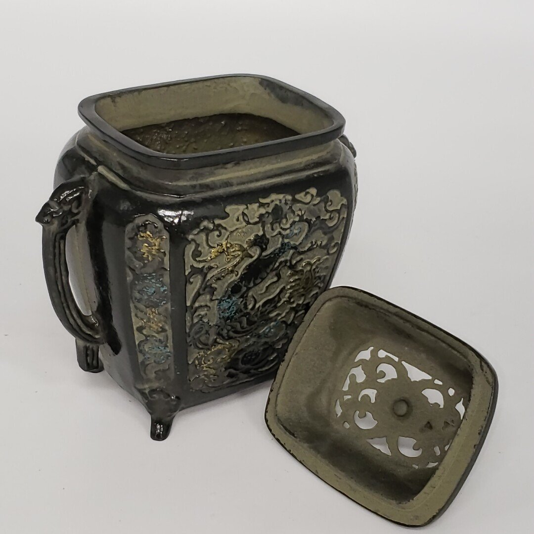 雲】中国古玩 唐物 玉製雲龍彫刻大香炉 高さ41cm 古美術品(旧家 雲】中国古玩 唐物 玉製雲龍彫刻大香炉 高さ41cm 古美術品(旧家