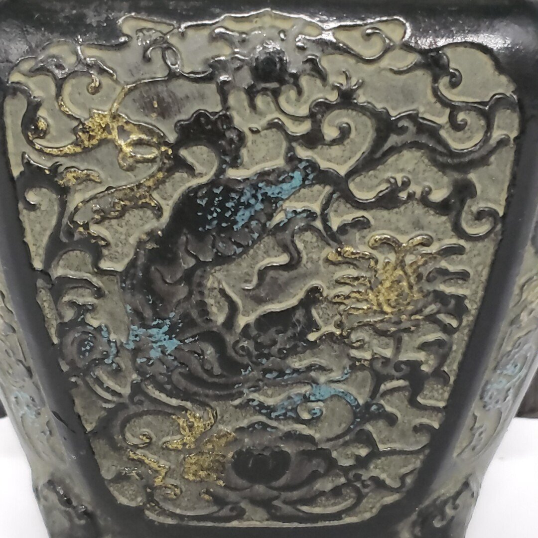 ▽鴻▽ 銅製 拓金 三足雙龍耳 熏香炉 置物 古賞物 中国古玩 中国 ▽鴻▽ 銅製 拓金 三足雙龍耳 熏香炉 置物 古賞物 中国古玩 中国