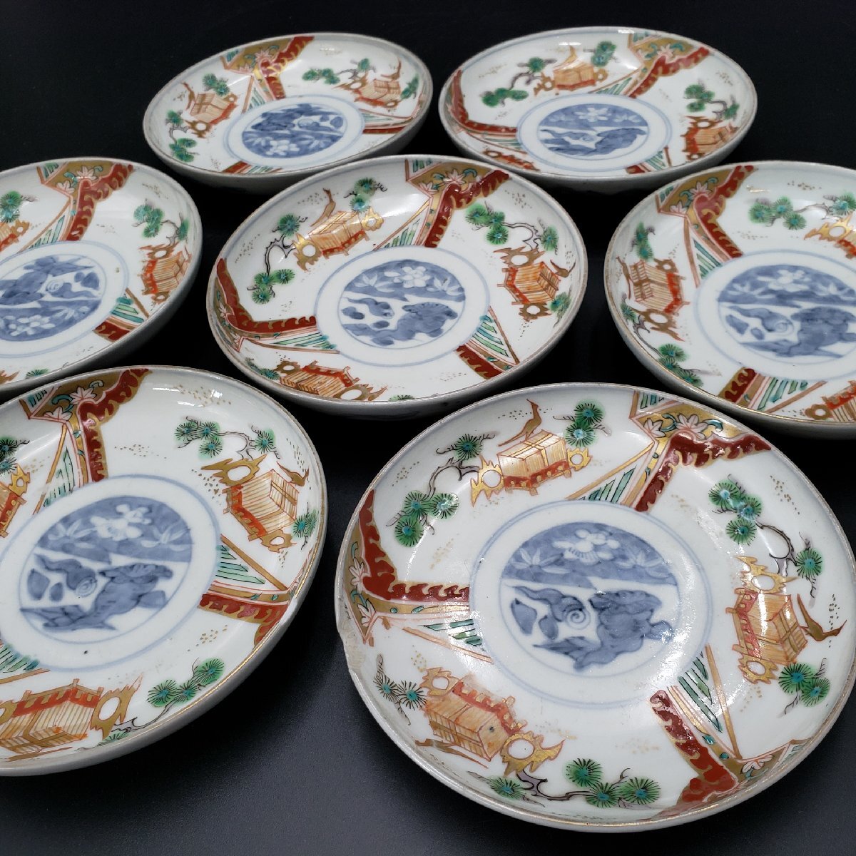 平皿 古伊万里 伊万里焼 色絵 金彩 赤絵金彩 染付 染錦 錦絵 松 平皿 古伊万里 伊万里焼 色絵 金彩 赤絵金彩 染付 染錦 錦絵 松