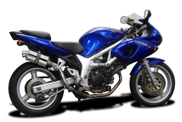 DELKEVIC スリップオンステンレスオーバルマフラー★SUZUKI SV650 HI-LEVEL 1998-2002 225mm KIT25AX_画像3