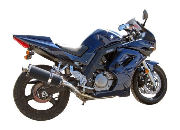 DELKEVIC スリップオンカーボンオーバルマフラー★SUZUKI SV650 / SV400 2003-2012 350mm KIT0927