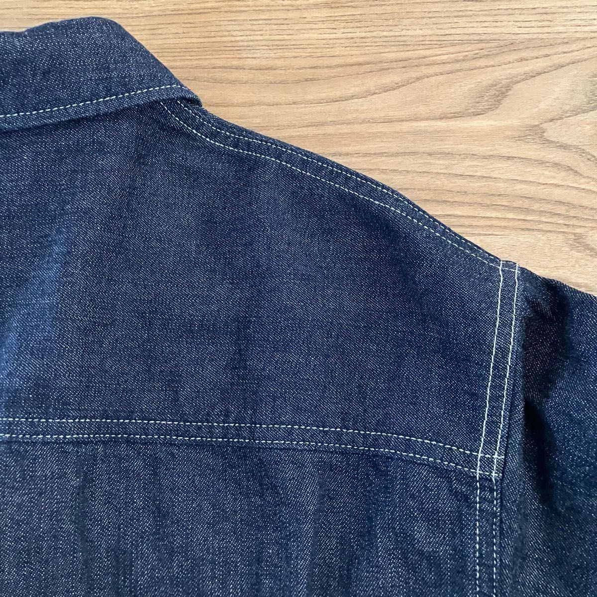 DEEP BLUE デニムシャツ サイズM ロング 美品 倉敷 綿100 身幅 DEEP BLUE デニムシャツ サイズM ロング 美品 倉敷 綿100 身幅