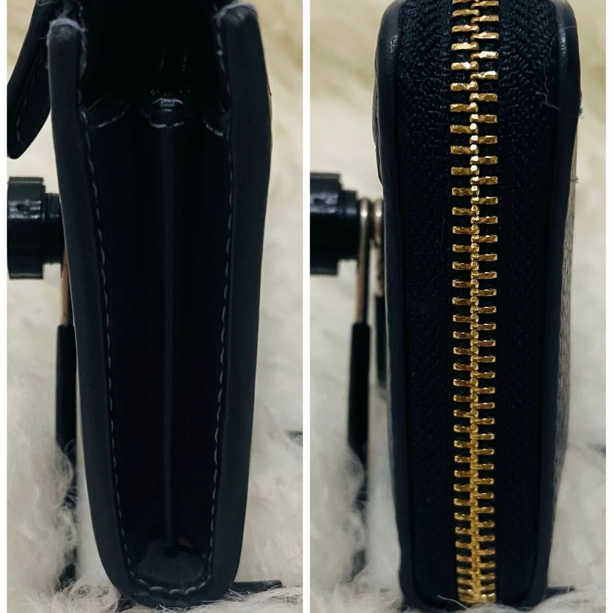 美品 COACH コーチ 長財布 L字 ラウンドファスナー レザー 美品 COACH コーチ 長財布 L字 ラウンドファスナー レザー