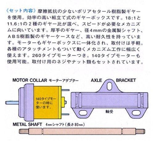 tk002 ハイスピード ギヤーボックス HE タミヤ テクニクラフトシリーズ ハイスピード ギヤーボックス HE iyasaka_画像4