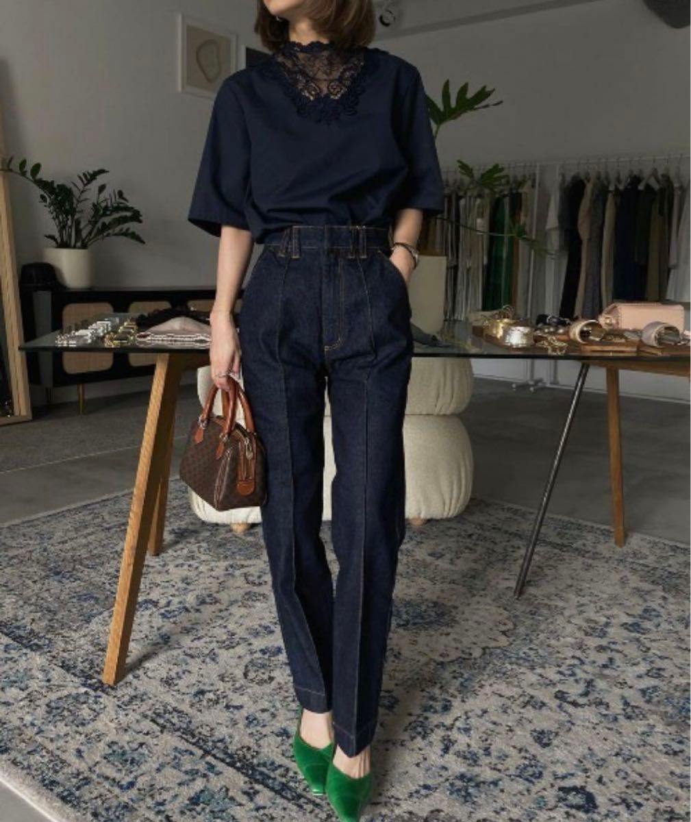 AMERI CENTER PRESS STRAIGHT DENIM デニム ジーンズ アメリ AMERI CENTER PRESS STRAIGHT DENIM デニム ジーンズ アメリ