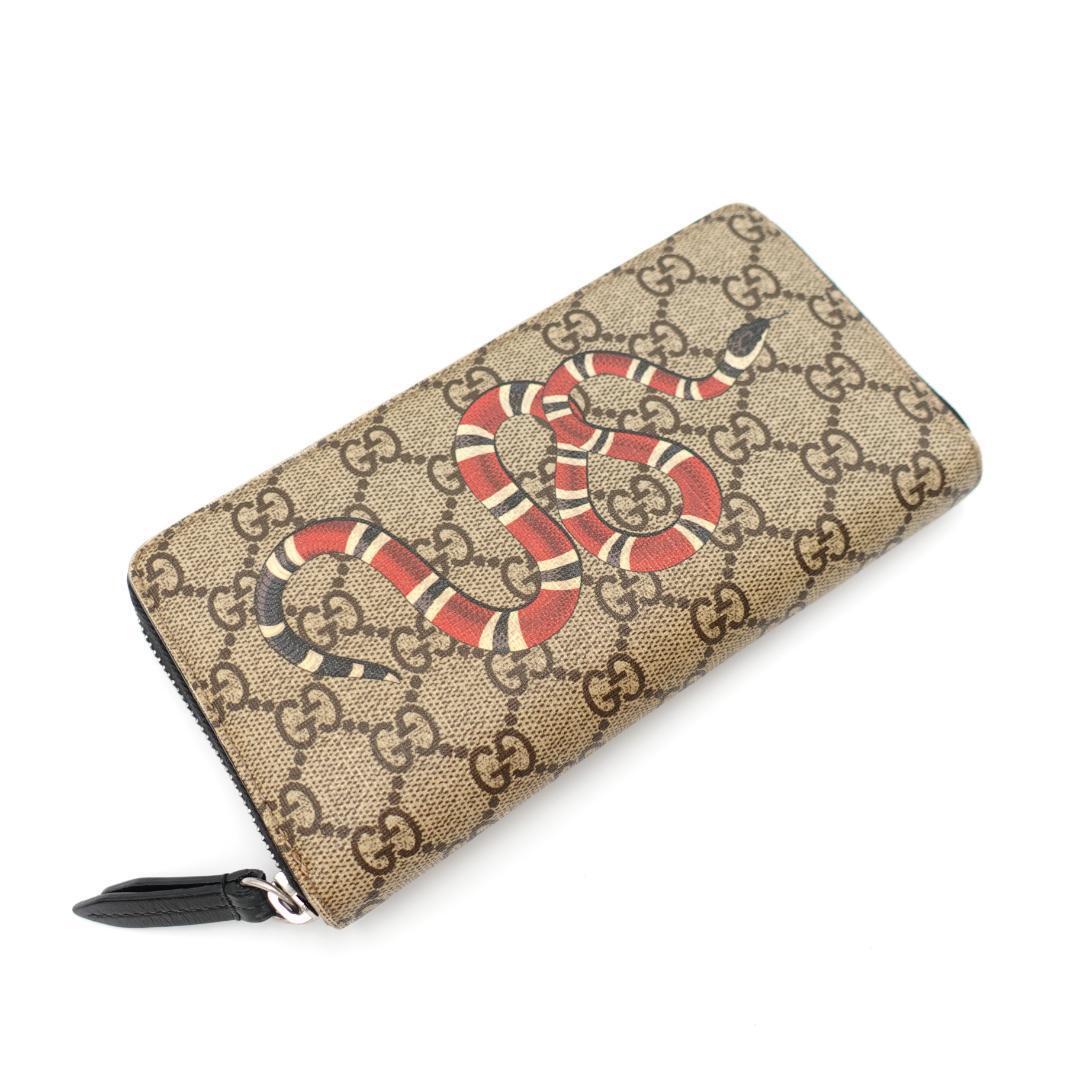GUCCI グッチ キングスネーク 長財布 ラウンドファスナー GG GUCCI グッチ キングスネーク 長財布 ラウンドファスナー GG