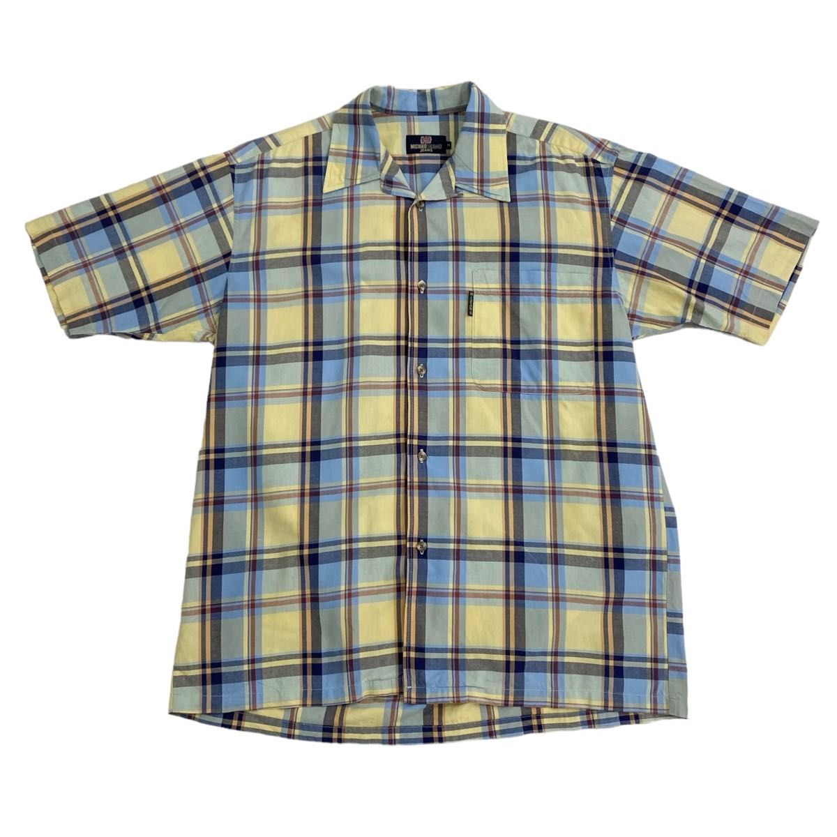MICHIKO LONDON SHIRT 開襟シャツ チェックシャツ ノームコア 半袖シャツ チェック柄