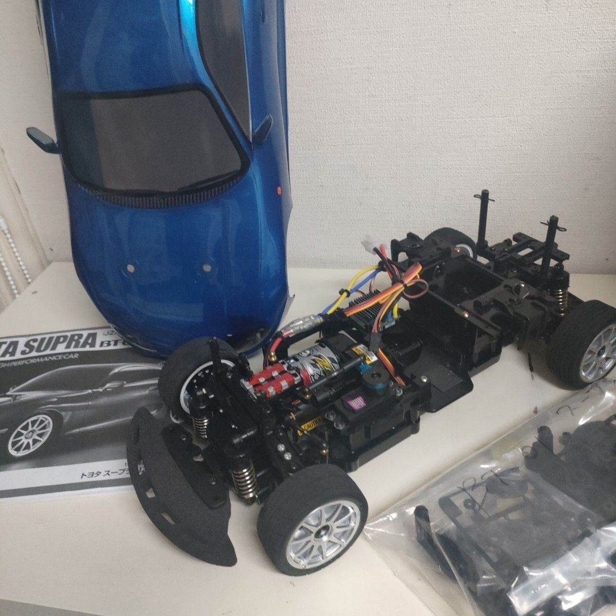 走行少】タミヤBT-01メカ付きシャーシ オプション装備車 走行少】タミヤBT-01メカ付きシャーシ オプション装備車
