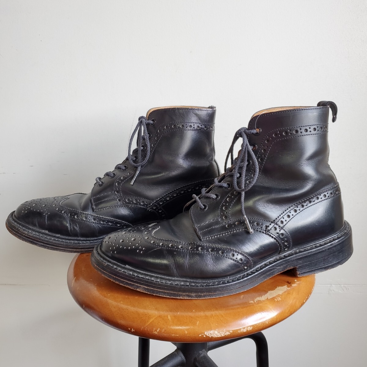 333 【UK8-5】トリッカーズ Tricker's カントリーブーツ 黒 26 5 333 【UK8-5】トリッカーズ Tricker's カントリーブーツ 黒 26 5