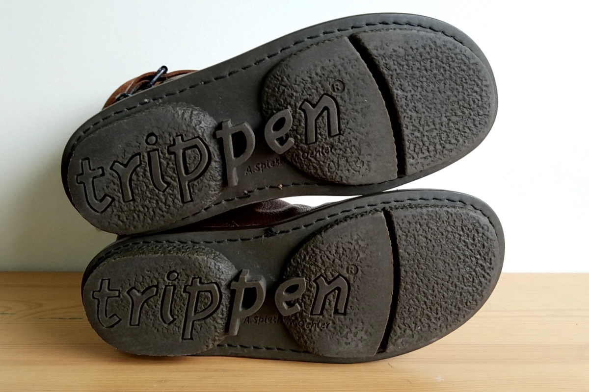 36◆イタリア製 トリッペン trippen Bomb ボム スリッポン size37 23.5～24㎝ 茶系 ブラウン 中古 USED 人気モデル ショートブーツ レザー_画像7